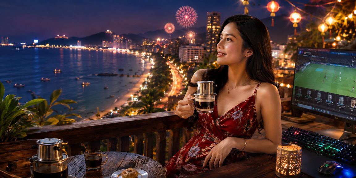 Người chơi tham gia cá cược esports tại Côn Đảo với cốc cà phê truyền thống